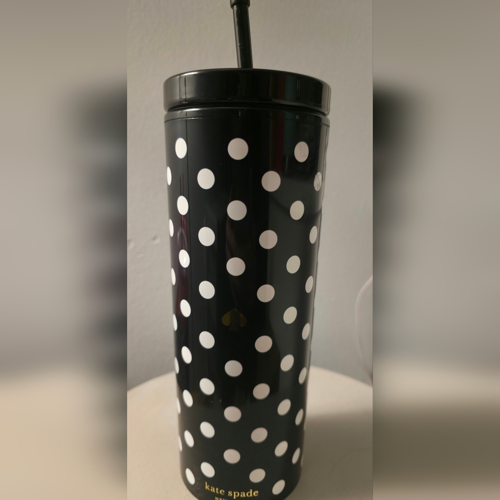 Kate Spade Black and White Polka Dot Tumbler - Picture 2 of 4